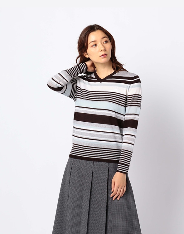 SCAPA カシウールボーダーニット