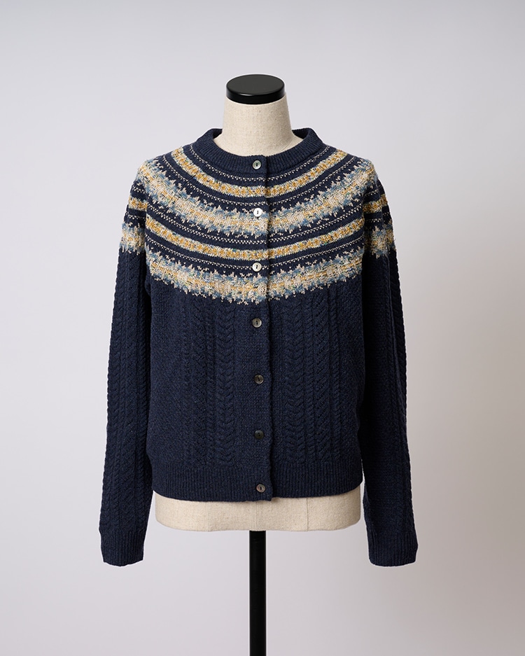 フェアイルケーブルニットカーディガンの商品画像