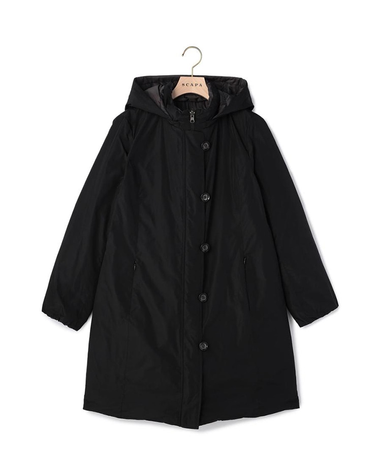 ネイビーのリバーシブルダウンコート 表