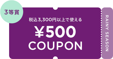 税込3,300円以上で使える ¥500 COUPON