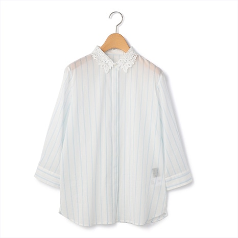 Breezy ストライプブラウス