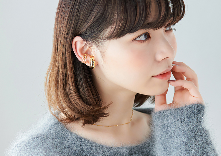 Phoebe 2wayイヤーカフリングセット(2点)