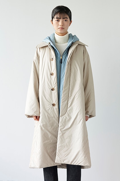 LE GLAZIK (b shop) 中綿ステンカラーコート ロングコート ジャケット/アウター レディース 秋冬再販
