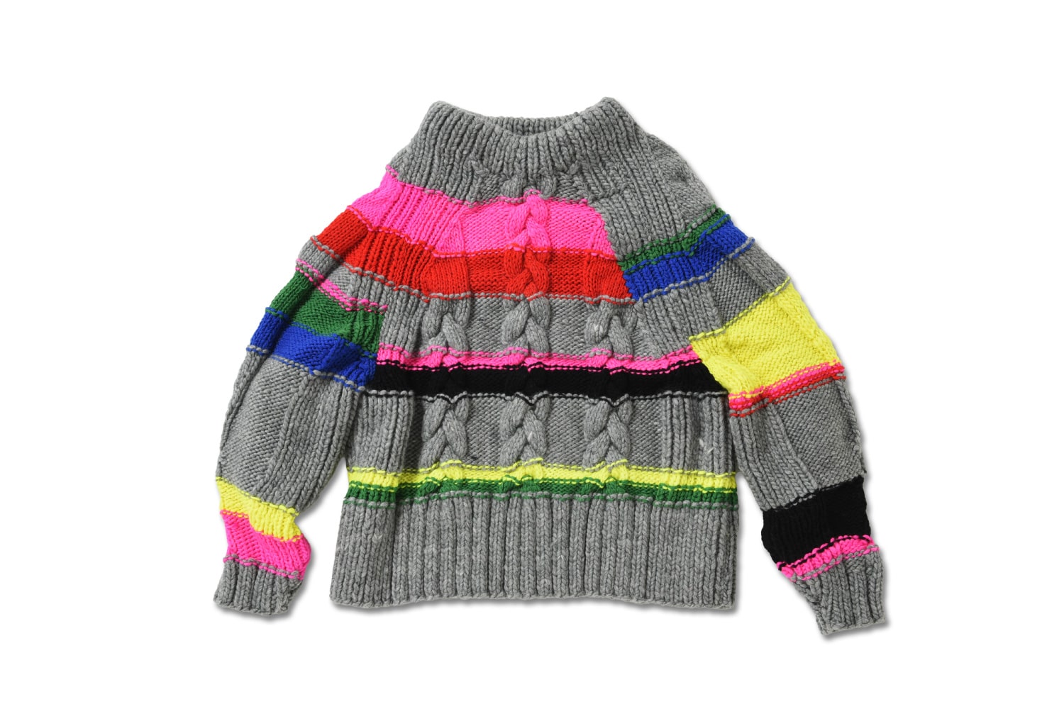 今日もビショップ　LA FETICHE　CHUNKY STRIPED CABLE SWEATER