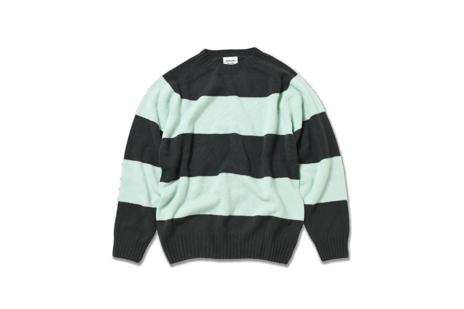 今日もビショップ MORRIS & SONS BLOCK STRIPE CREW NECK KNIT