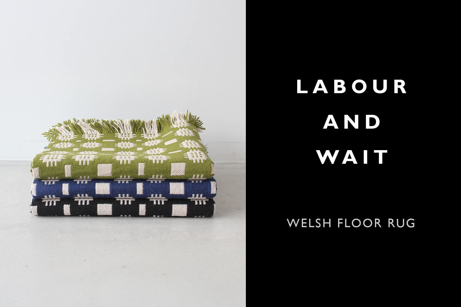 LABOUR AND WAIT - WELSH FLOOR RUG