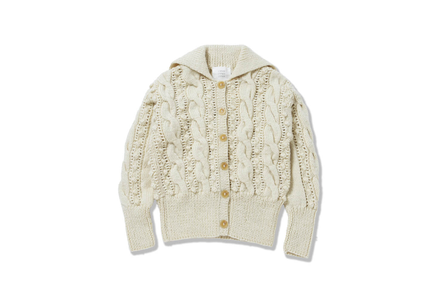 今日もビショップ　crinklecrinklecrinkl　POPCORN HAND KNIT CARDIGAN