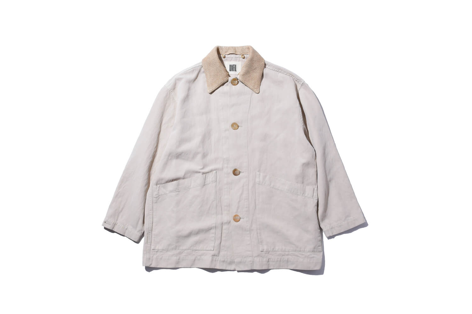 今日もビショップ　UNFIL　COTTON & LINEN GARMENT DYEING COVERALLS