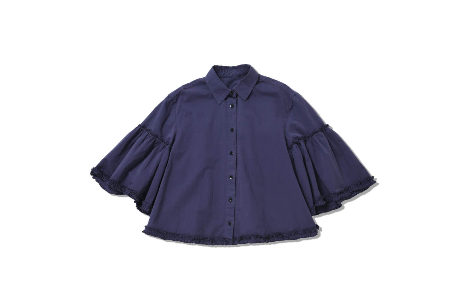 今日もビショップ　crinkle crinkle crinkle　GARMENT DYE FRILL SHIRTS