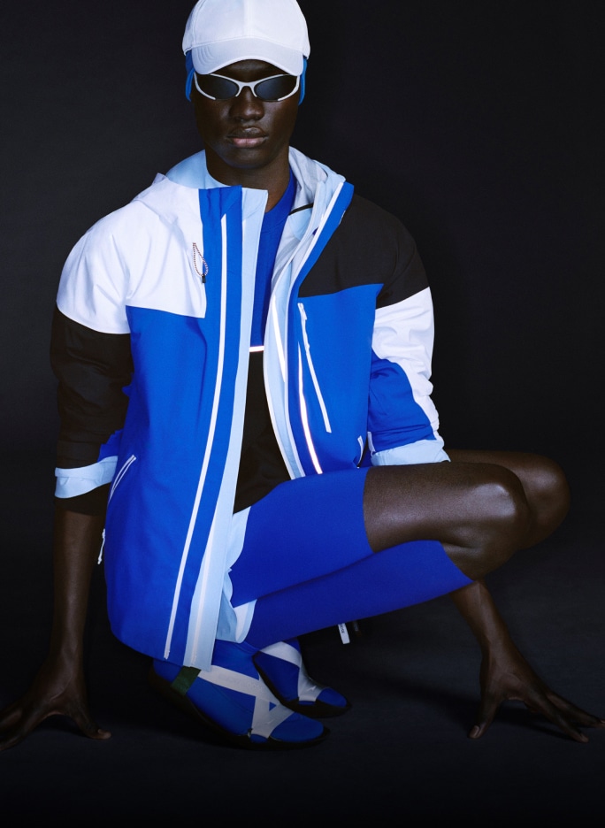 ドーン クルー リラックスド - カラーブロック モデル着用画像