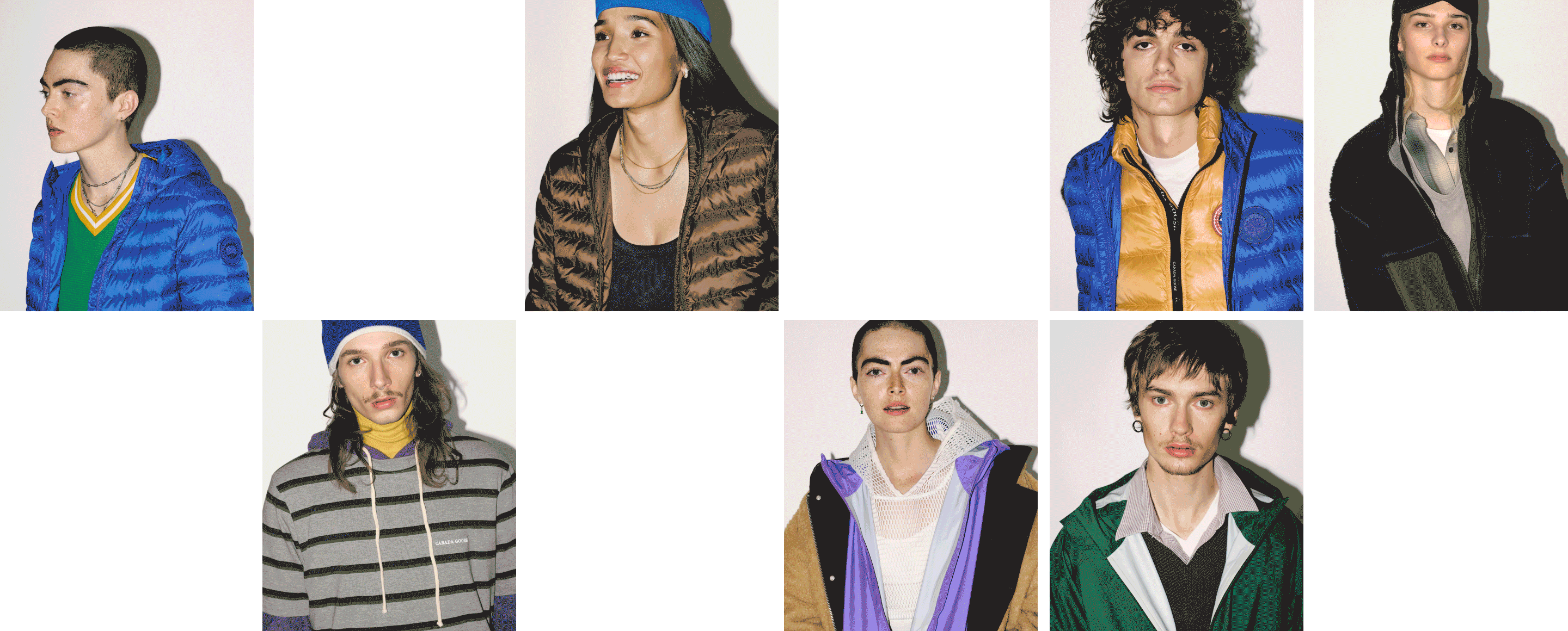 今季のコレクションを着用したマーカス、ニコラス、テイラー、シェーン、ダニー、ナッシー