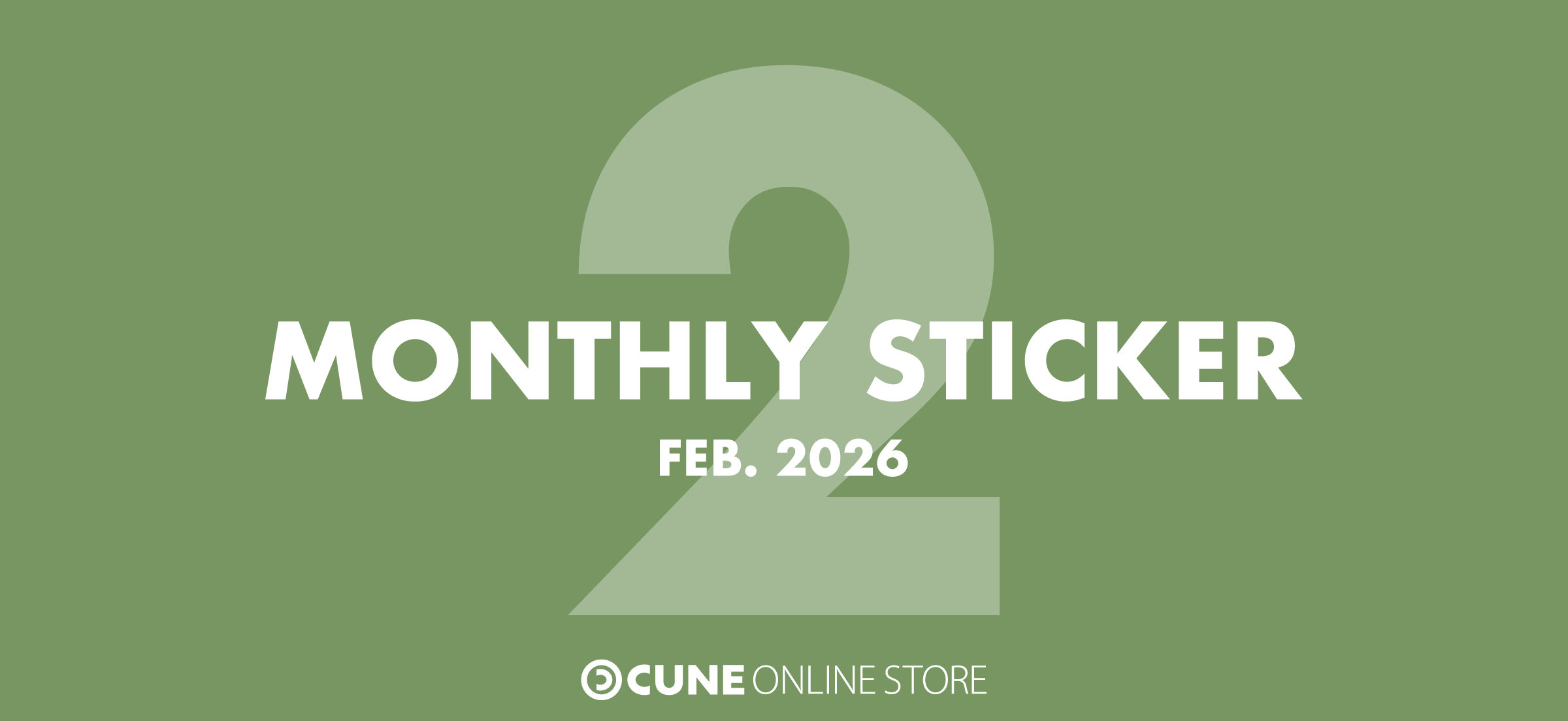 CUNE MONTHLY STICKER FEB 2026