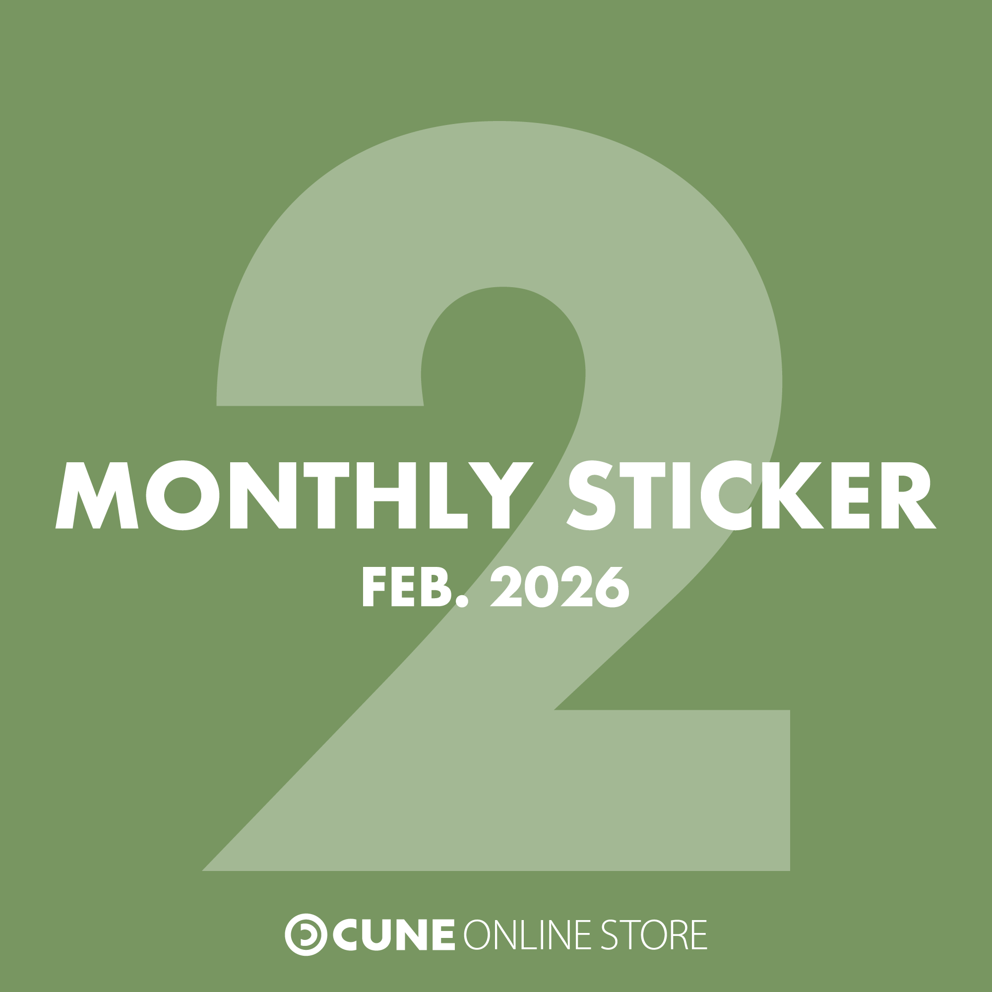 CUNE MONTHLY STICKER FEB 2026