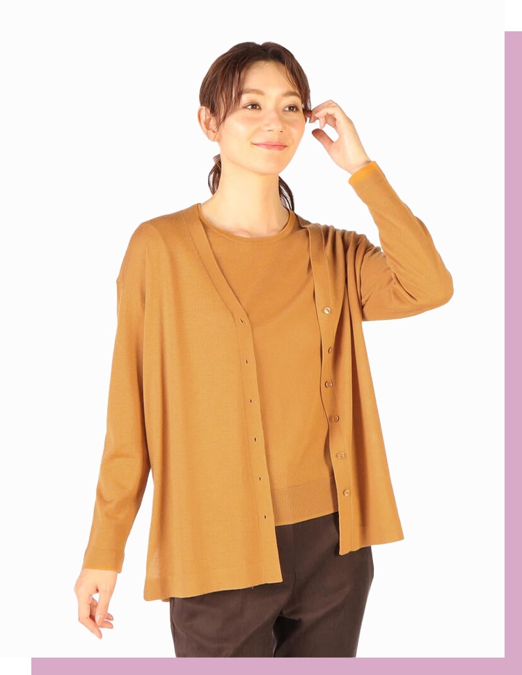 SCAPA カシウールニットロングカーディガン