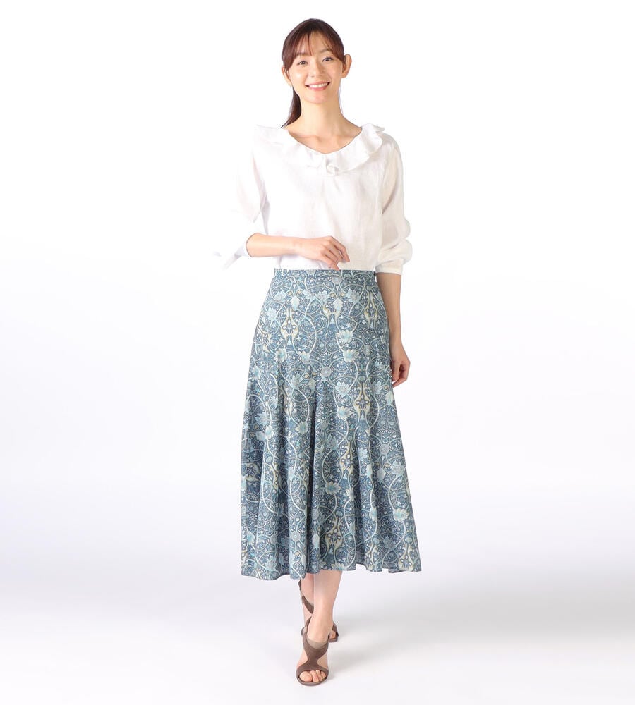 SCAPA リバティプリントローンスカート