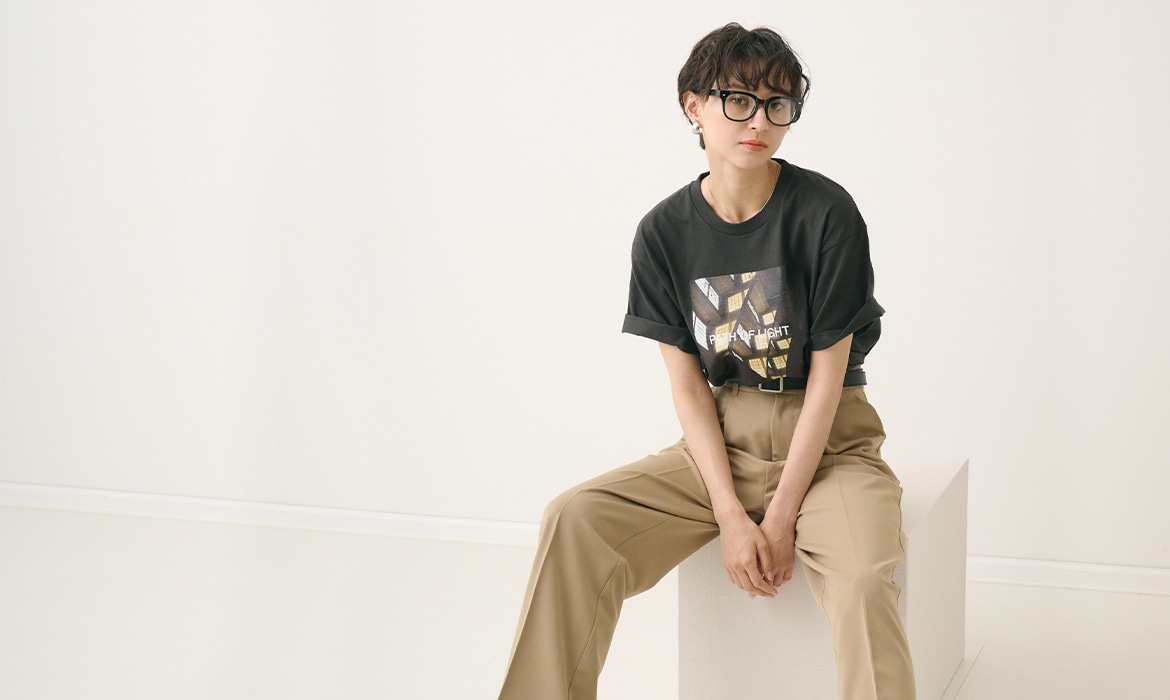 LOOK@E-SHOPオリジナル Project-WWW Photo Tee PATH OF LIGHT