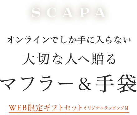 オンラインでしか手に入らない 大切な人へ贈るマフラー＆手袋