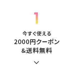 1.今すぐ使える2000円クーポン&送料無料