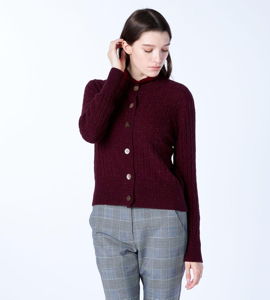 ウールネップニットカーディガン