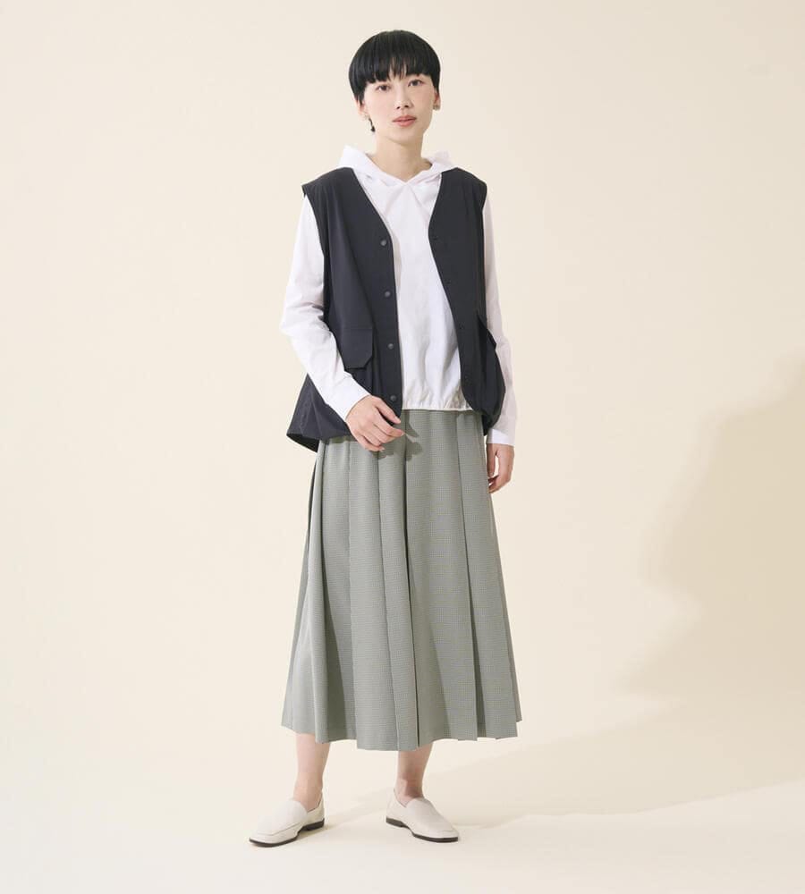 【MidiUmi】チェックプリーツスカート