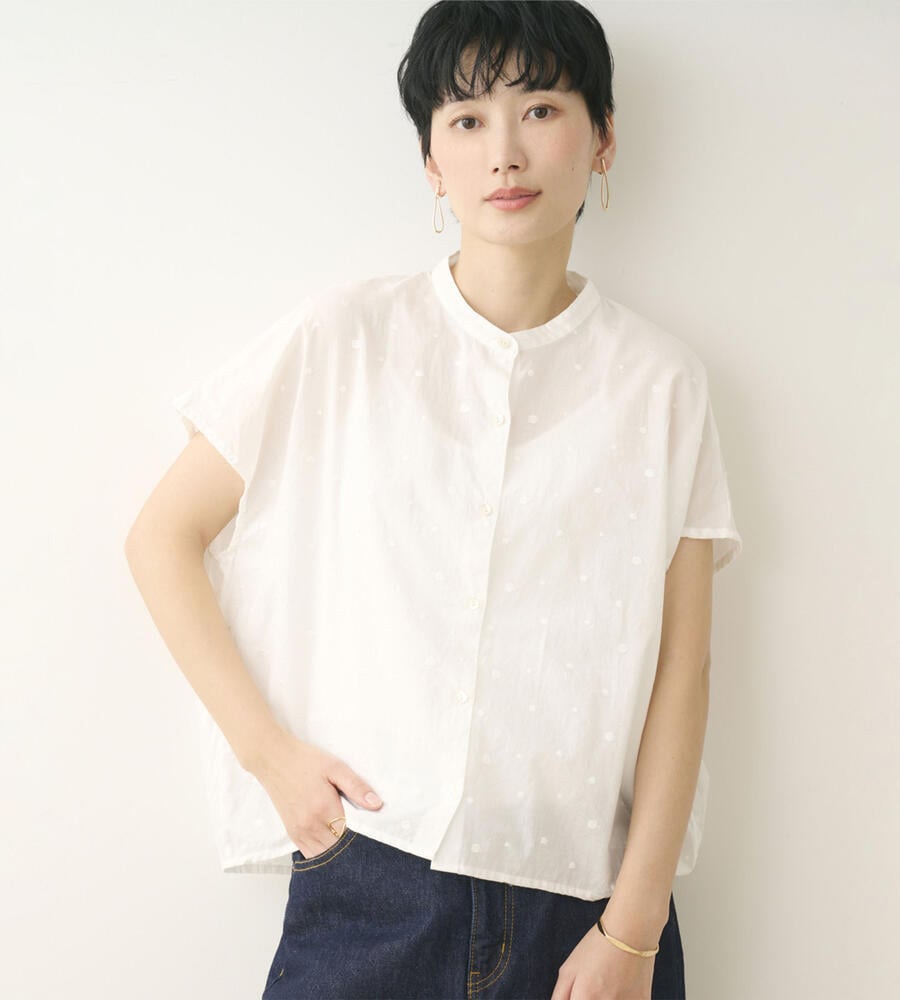 【MidiUmi】ドットシャツノースリーブ