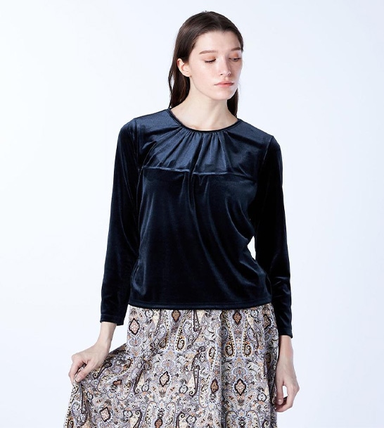 ストレッチベロアカットソー | SCAPA