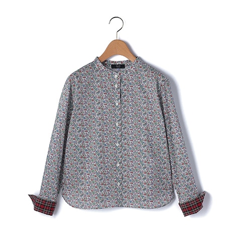Liberty Print Mamieスタンドカラーブラウス