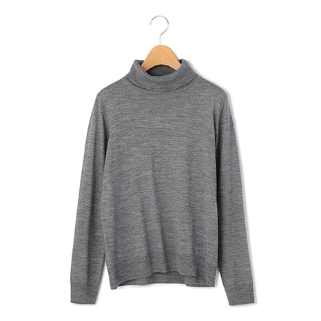 ウールブレンドニットタートル