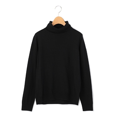 ウールブレンドニットタートル