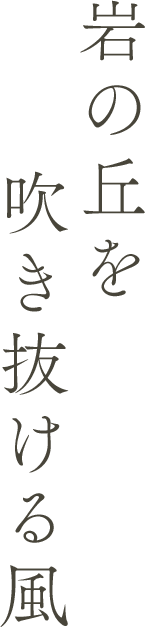 岩の丘を吹き抜ける風