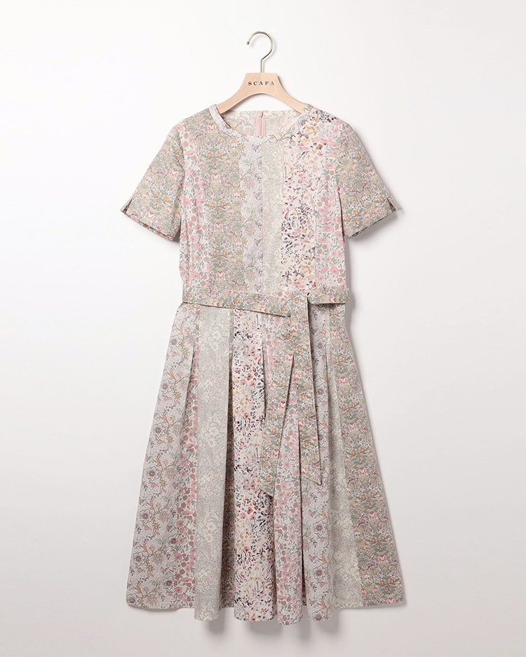 SCAPA Libertyパッチワーク３ワンピース