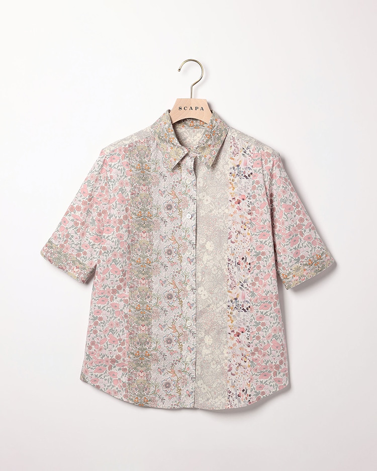SCAPA Libertyパッチワーク３ブラウス