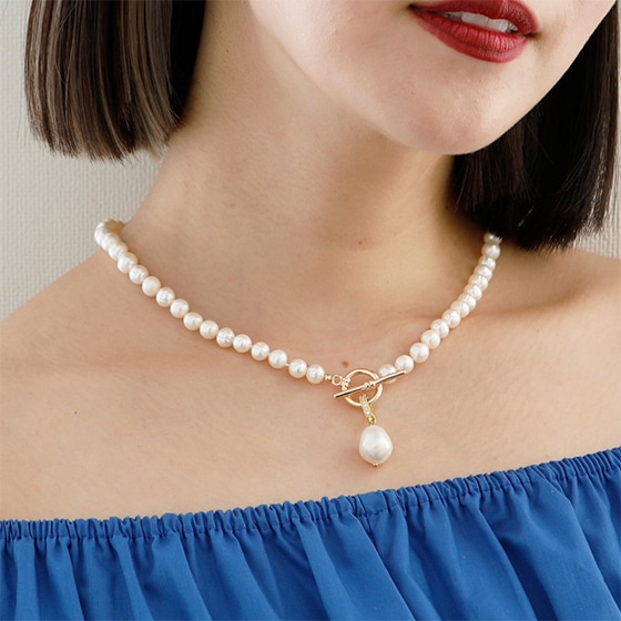 MALLOLINA 淡水パールネックレス 着用イメージ