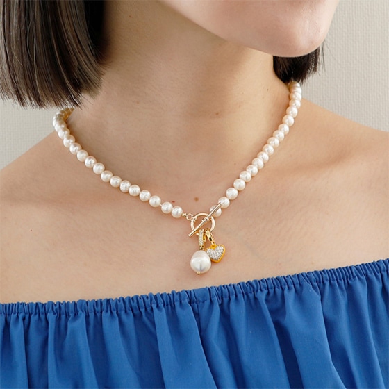 MALLOLINA 淡水パールネックレス 着用イメージ