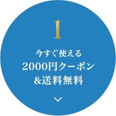 1.今すぐ使える2000円クーポン&送料無料