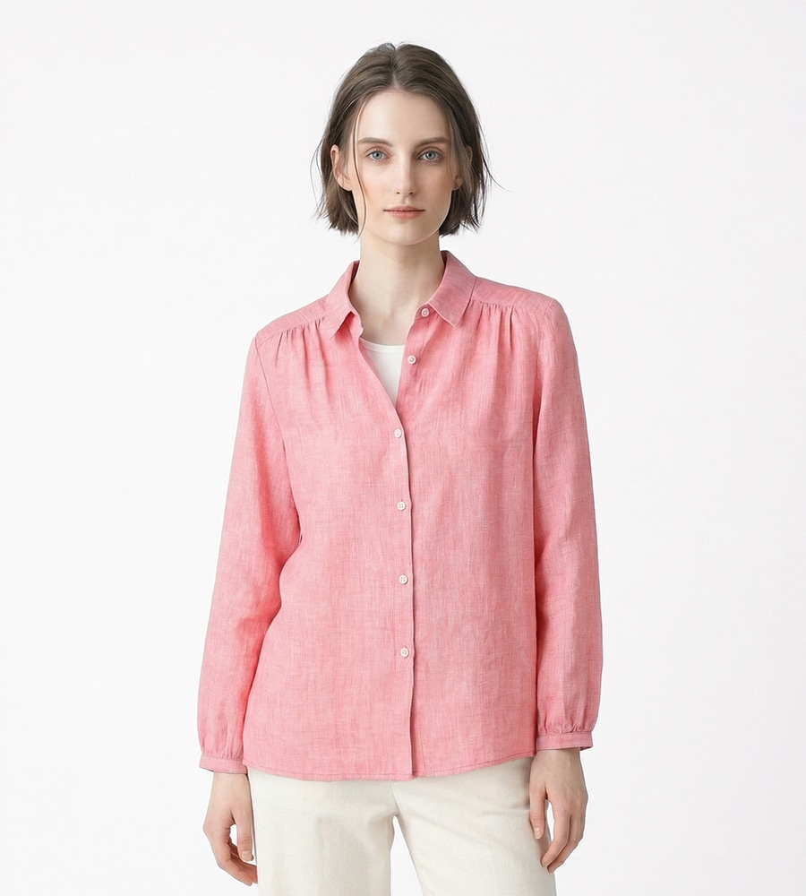 SCAPA リノエンブロイダリー前開きブラウス