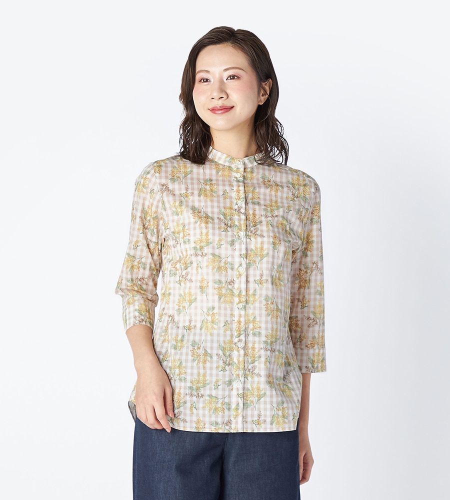 KEITH ミモザパッチワークブラウス