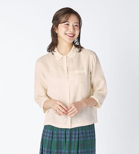 ６０／－リネンシャツブラウス