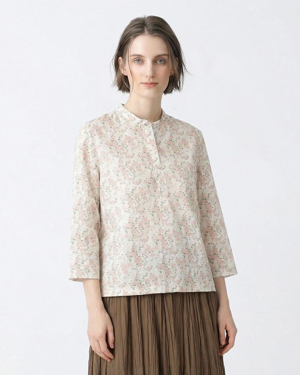 Liberty Print ギルドジャージ衿付きカットソーの商品画像