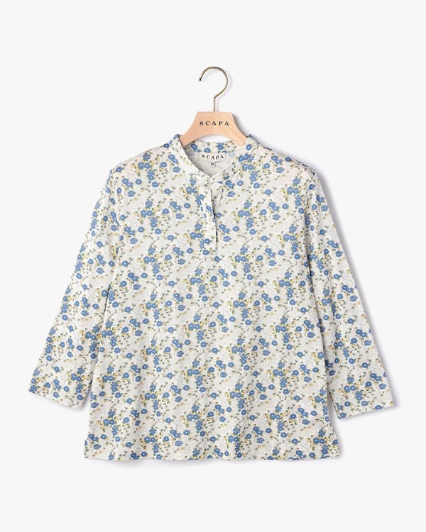 Liberty Print ギルドジャージ衿付きカットソーの商品画像