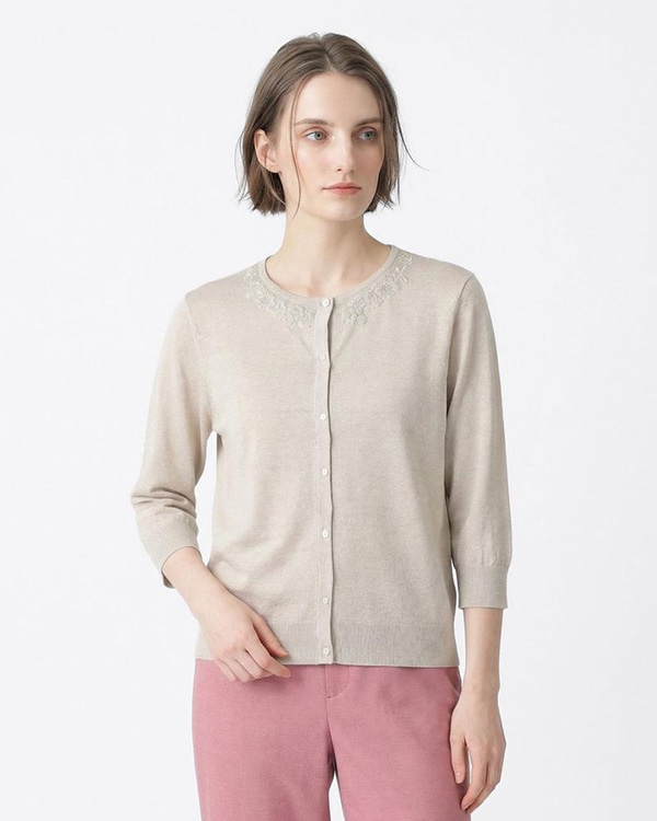 エンブロイダリーニットカーディガンの商品画像