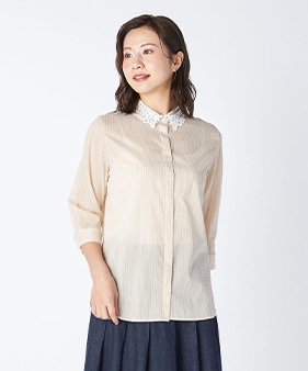 KEITHのストライプブラウス