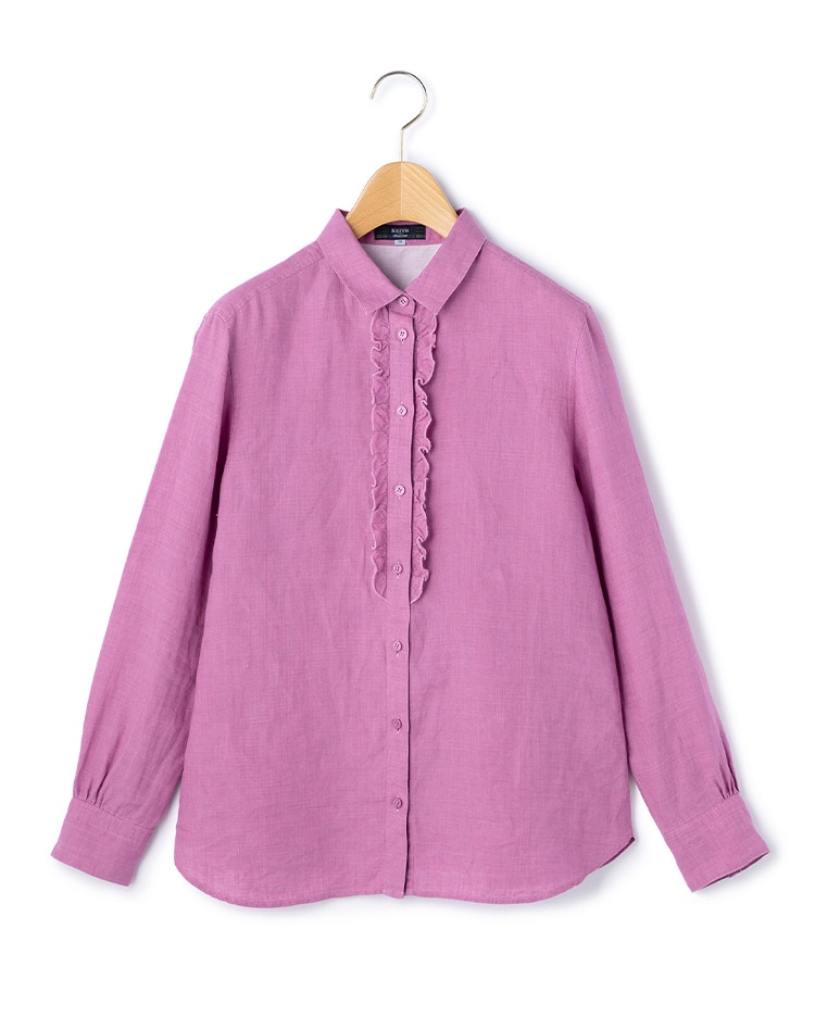 パープルのブラウス