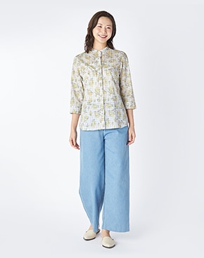 イエローの花柄のシャツはこちら