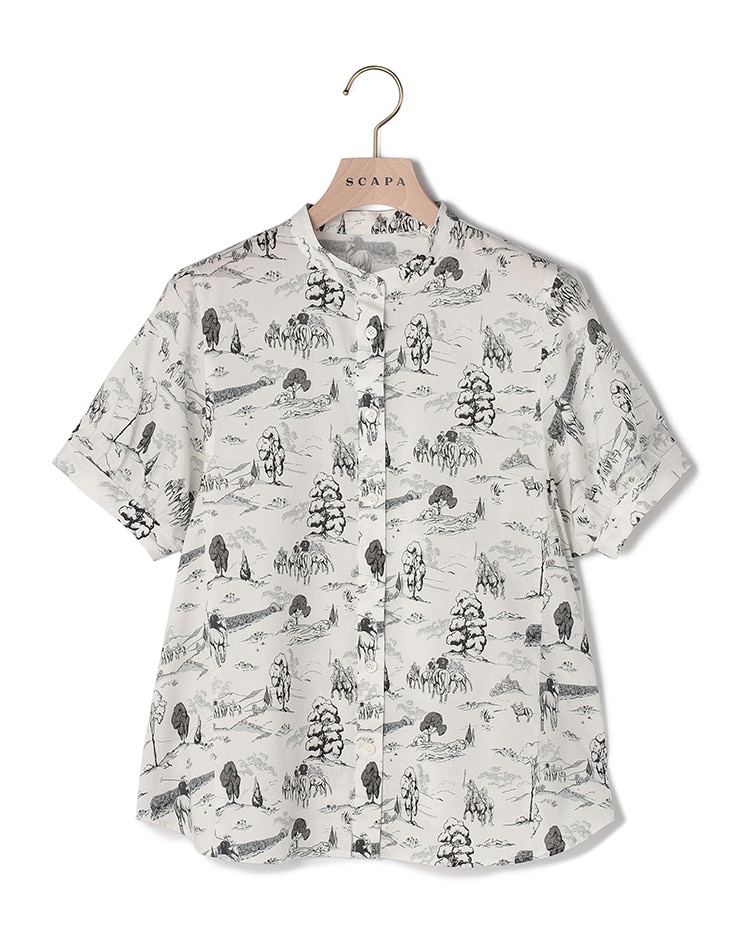 Liberty Printポロチームブラウス
