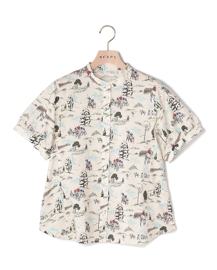Liberty Printポロチームブラウス