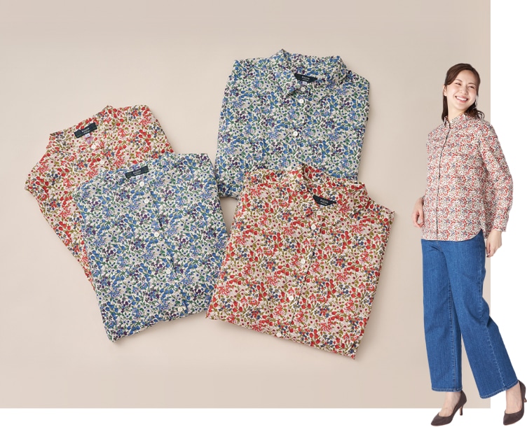 Ｌｉｂｅｒｔｙ　ＮａｚａｎｉｎブラウスとＬｉｂｅｒｔｙ　Ｎａｚａｎｉｎシャツブラウス