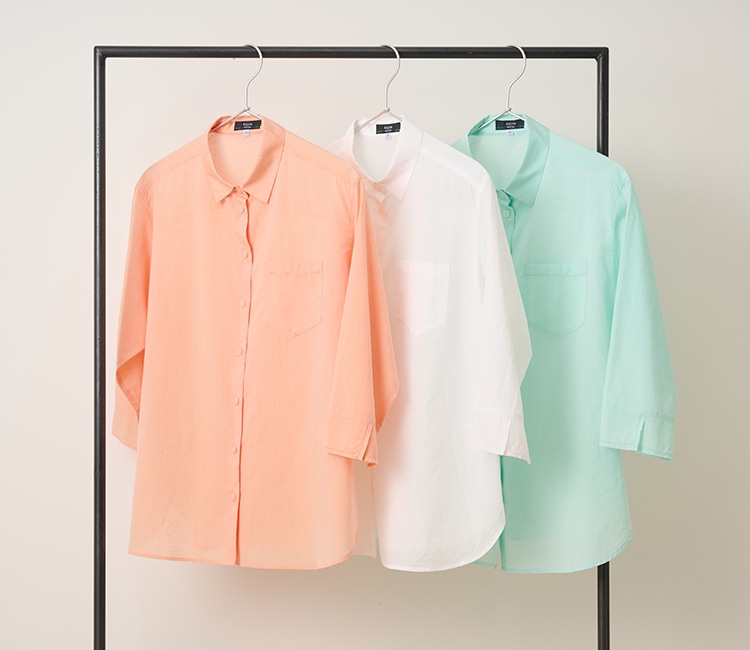 シャンブレーローンブラウスの商品画像