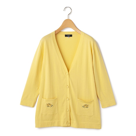 Mimosa Motif ニットカーディガン
