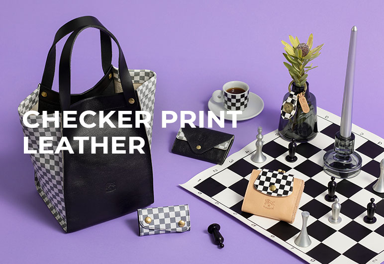 IL BISONTE CHECKER PRINT LEATHERの詳細はこちら